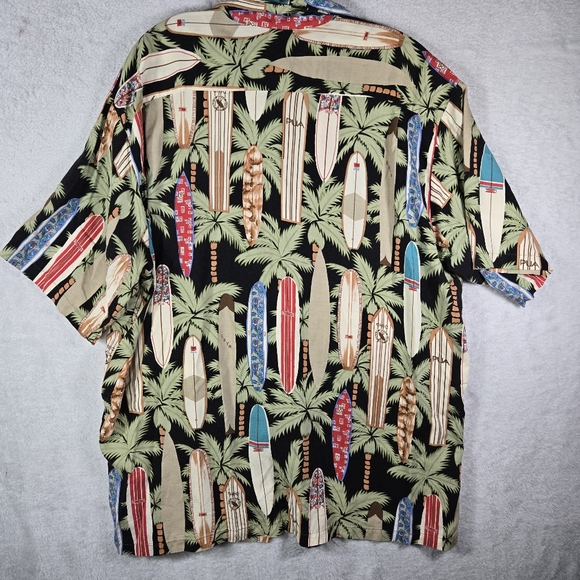 Reyn Spooner Hawaiian Shirt Mens Size XL Aloha Button Up Short Sleeve Surfboard - Picture 2 of 8
